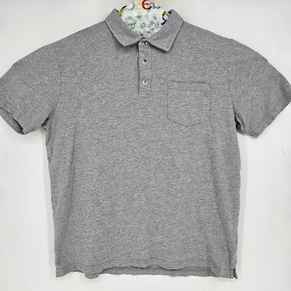 Free Fly Polo Shirt Mens Large Performance Sport‎ Utility Gear Bamboo Gray